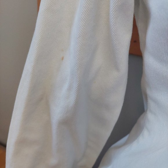 Geoffrey Beene Sport Women's White Stretch Structured Jean Jacket Size L - Picture 13 of 13